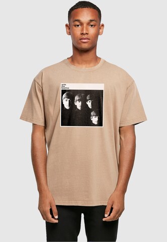 Merchcode Shirt 'Beatles - With the Beatles' in Beige: voorkant