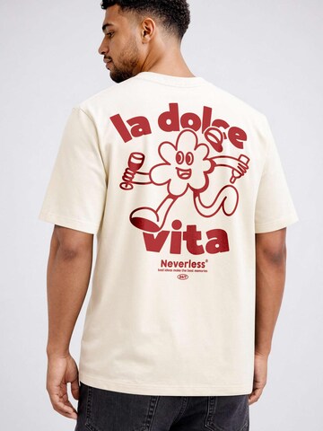 Neverless Shirt 'La dolce Vita' in Beige