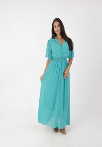 Elara Dress in Blue: front