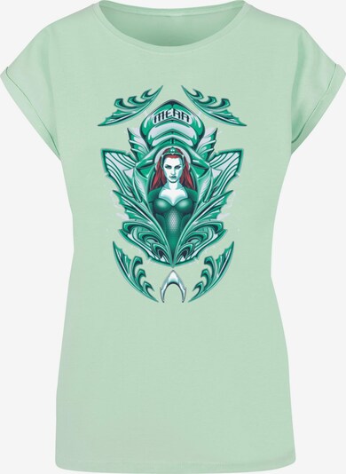ABSOLUTE CULT T-shirt 'Aquaman - Mera' en émeraude / menthe / rouge cerise / blanc, Vue avec produit