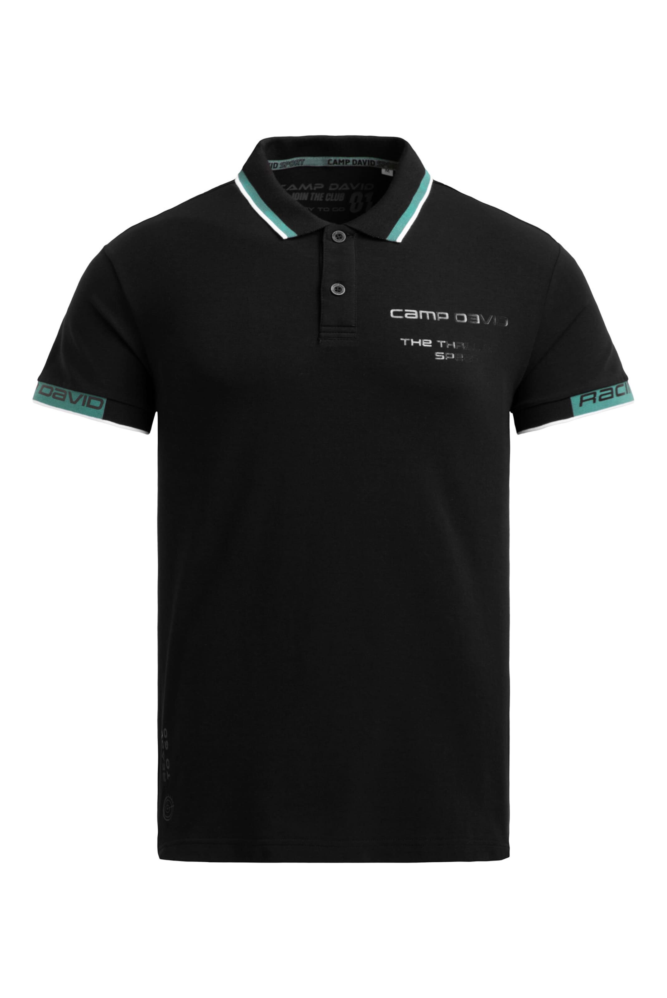 CAMP DAVID Shirt in Black: front