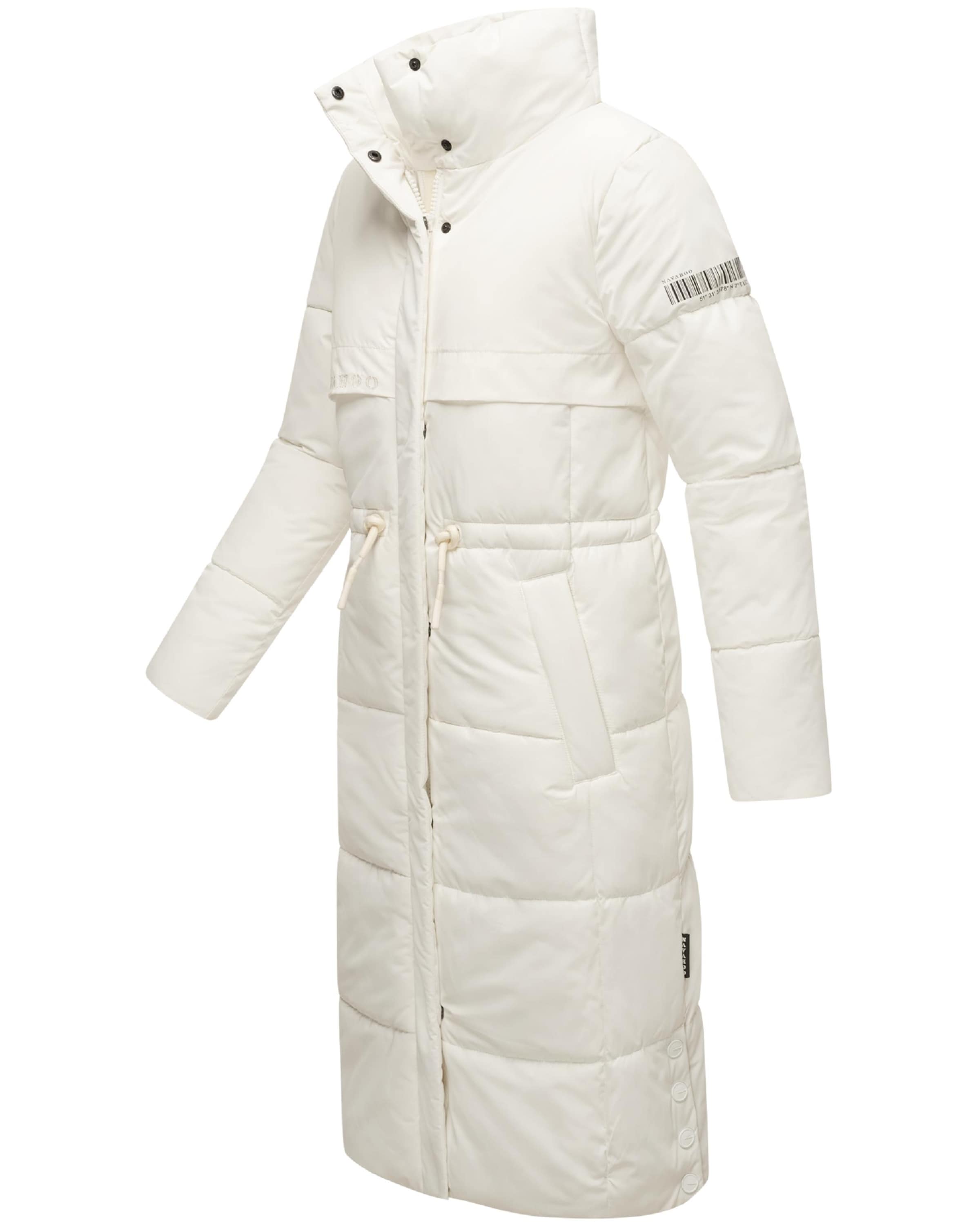 NAVAHOO Zimný kabát 'Der Wahnsinn 14' - Biela