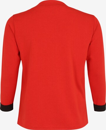 Doris Streich Langarmshirt mit Tunnelzug in Rot