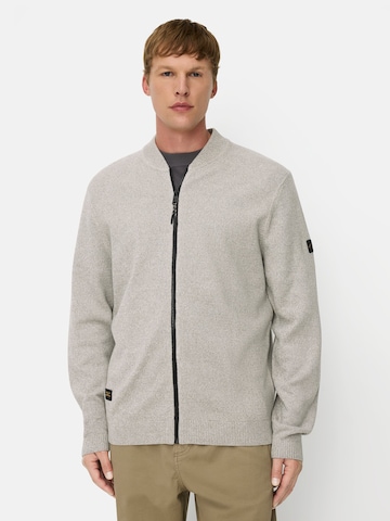 CAMEL ACTIVE Strickjacke mit Bomberkragen in Grau: Vorderseite