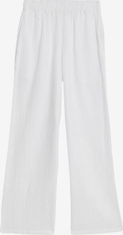 Marks & Spencer Wide leg Broek in Wit: voorkant