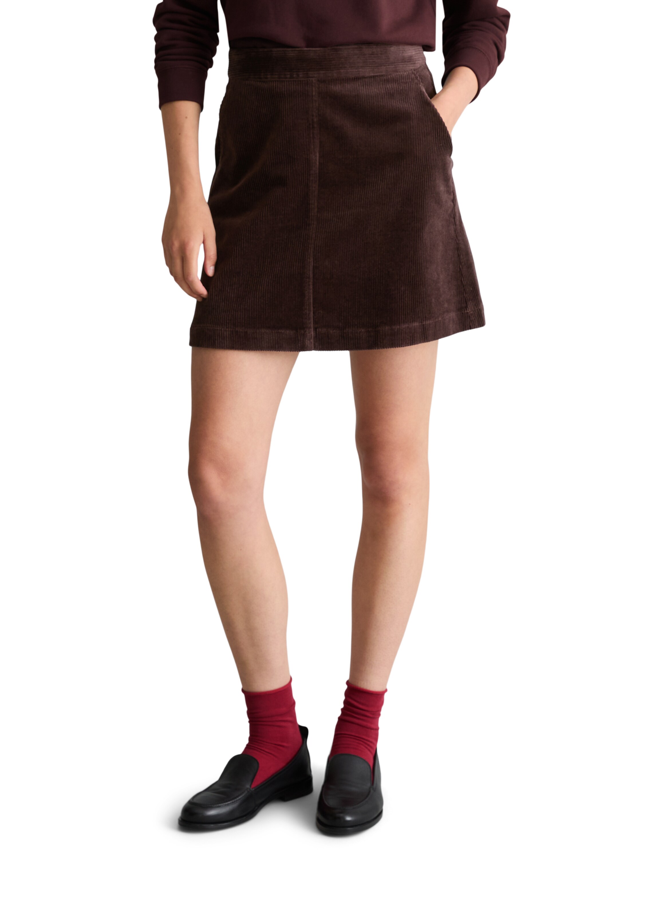Marc O'Polo DENIM Rok in Bruin: voorkant
