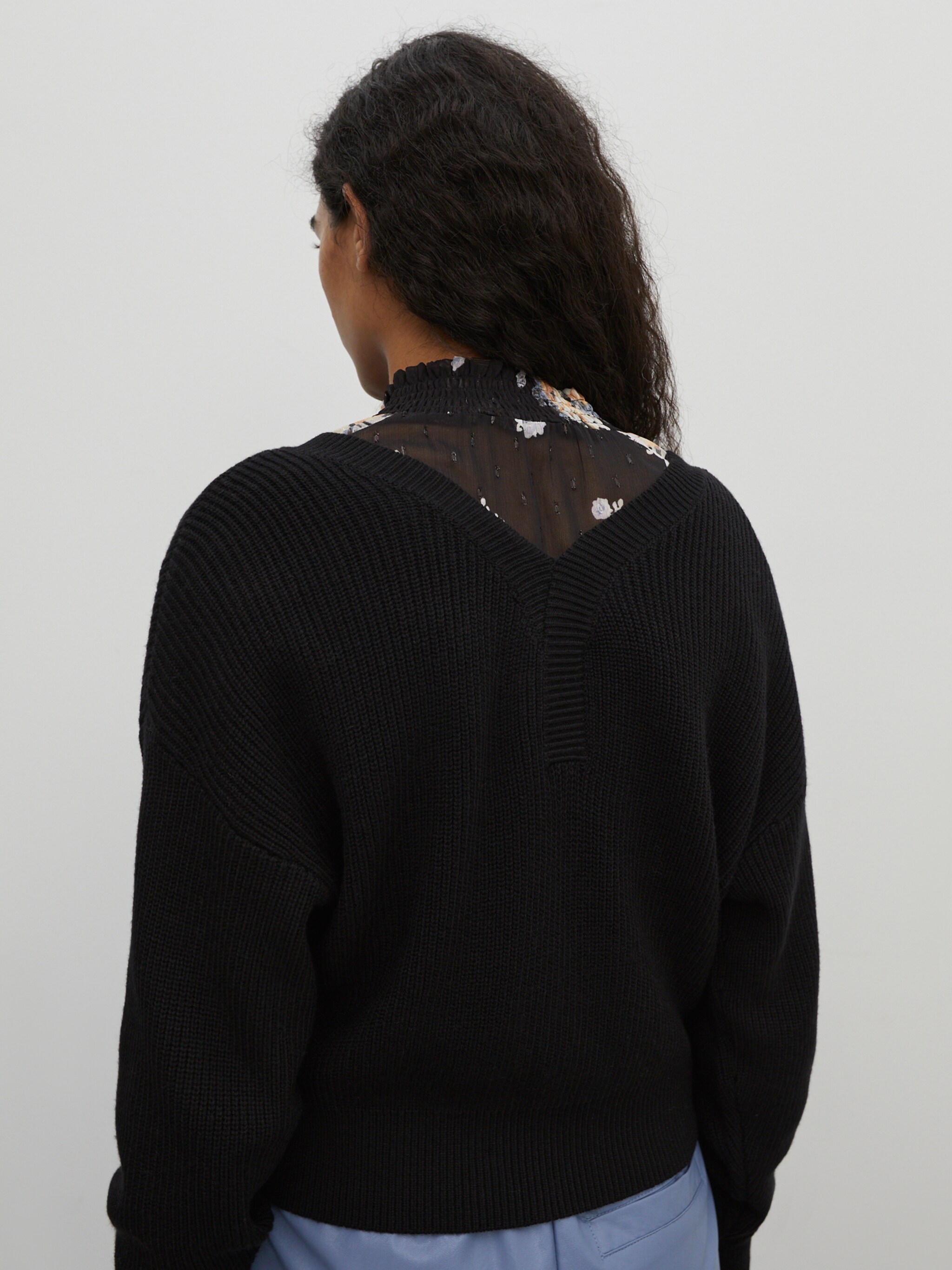 EDITED Producten Gebreid vest 'Lea' Zwart