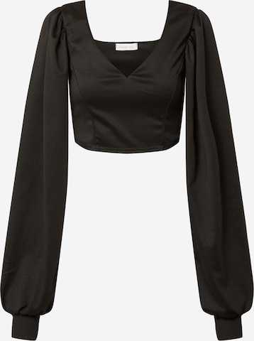 juoda Femme Luxe Marškinėliai 'Emma': priekis