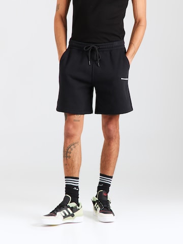 Regular Pantaloni de la Abercrombie & Fitch pe negru: față