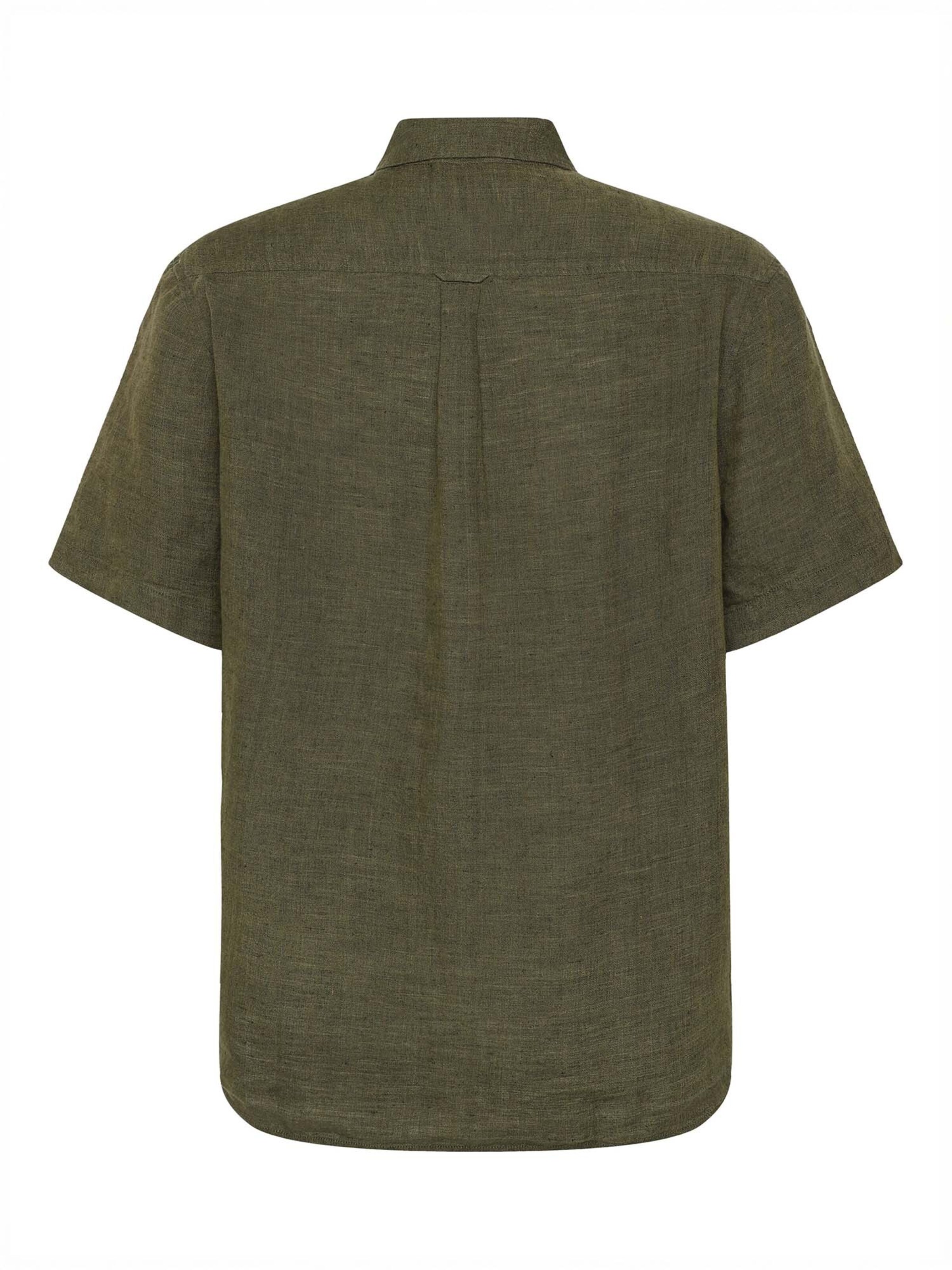 KnowledgeCotton Apparel Regular Fit Hemd in Grün