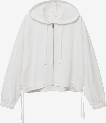 MANGO Sweatvest 'CLAY' in Wit: voorkant