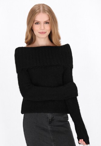 Pull-over DreiMaster Vintage en noir : devant