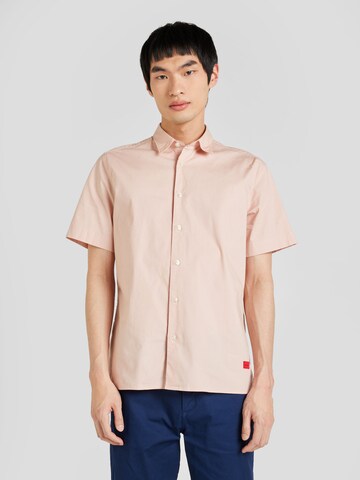 HUGO Regular fit Button Up Shirt 'Ebor' in Pink: front