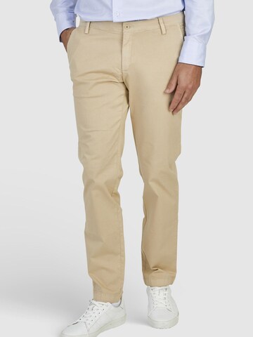 HECHTER PARIS Regular Chino trousers in Beige: front