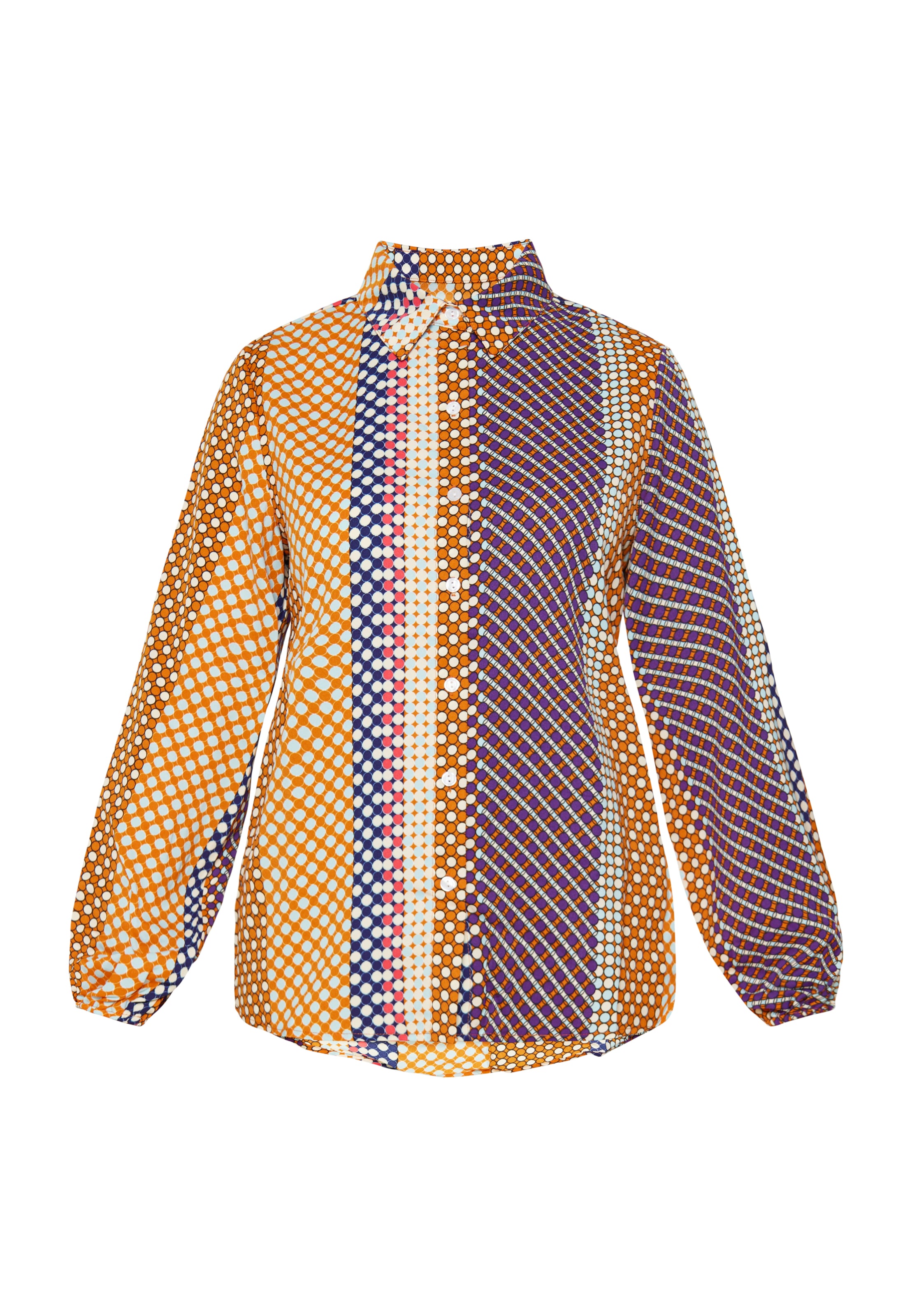 FELIPA Μπλούζα σε καφέ / λιλά / λευκό, Άποψη προϊόντος