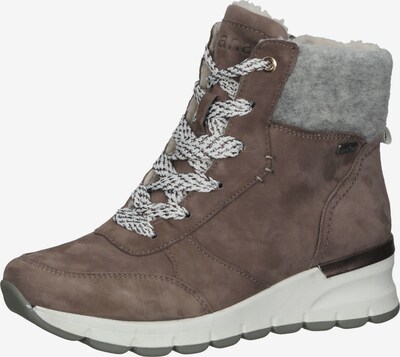 JANA Bottines à lacets en or rose / gris clair, Vue avec produit