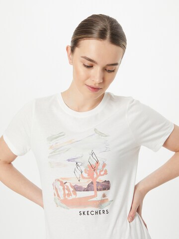 T-shirt fonctionnel SKECHERS en blanc