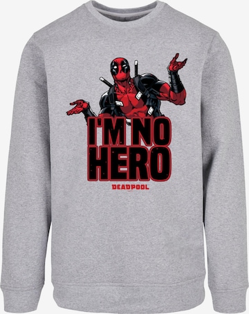 ABSOLUTE CULT Sweatshirt 'Deadpool - I Am No Hero' in Grau: predná strana