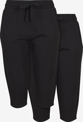 Build your Brand Tapered Broek in Zwart: voorkant