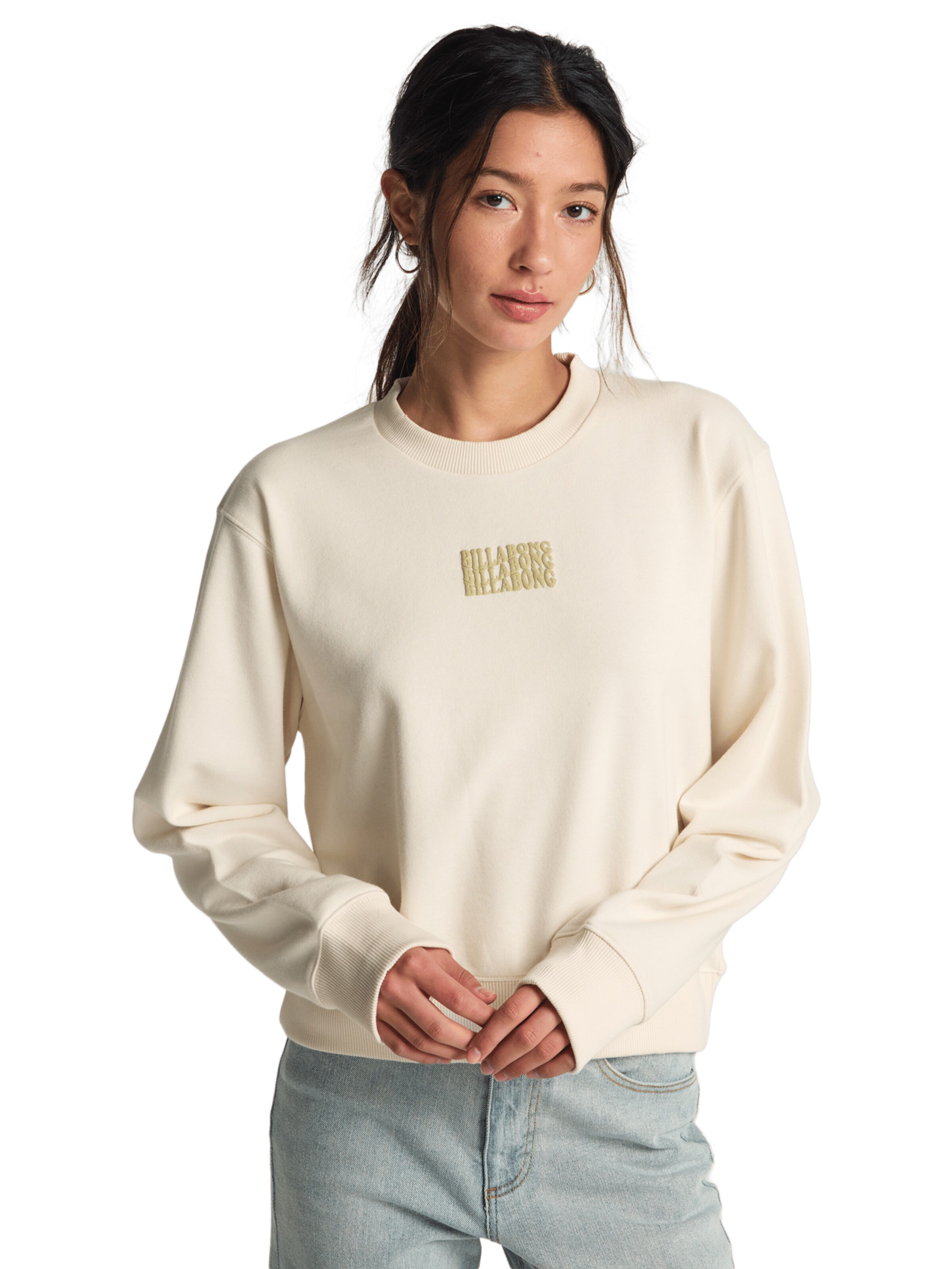 BILLABONG Sweatshirt 'Family Tree' in Beige: front
