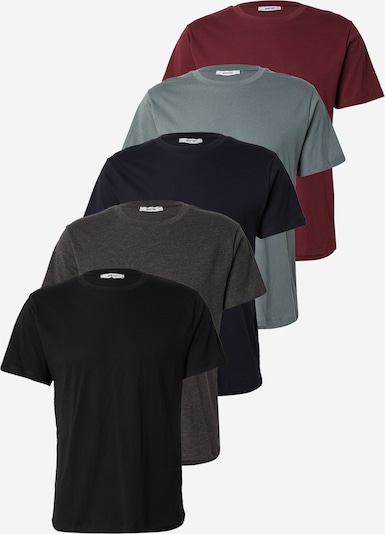 Marškinėliai 'Peter' iš ABOUT YOU, spalva – tamsiai mėlyna jūros spalva / tamsiai pilka / pastelinė žalia / vyno raudona spalva / juoda, Prekių apžvalga