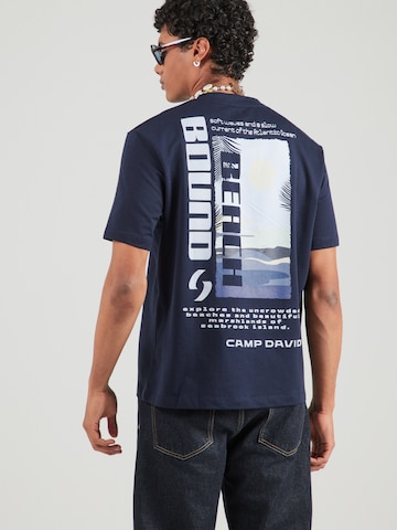 CAMP DAVID Μπλουζάκι σε μπλε: μπροστά
