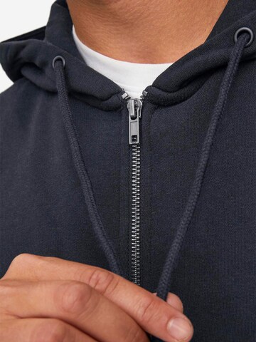 JACK & JONES Zip-Up Hoodie 'Bradley' in Black