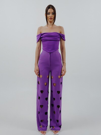 UVIA Overdel 'UVIA, Top crop cu model halter, Roz zmeuriu, M-L' i M i lilla, Produktvisning