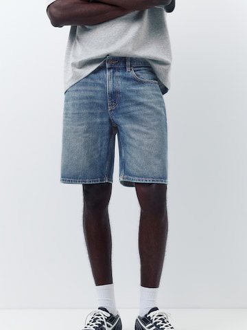 Pull&Bear Loose fit Jeans in Blue: front