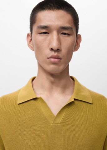 MANGO MAN Shirt 'Lino' in Yellow