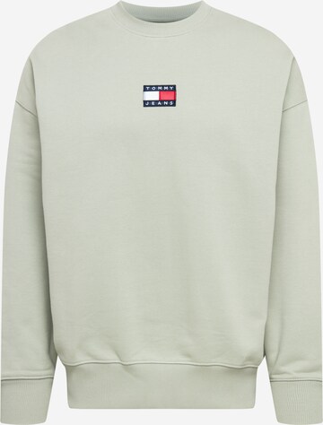 Sweat-shirt Tommy Jeans en vert : devant