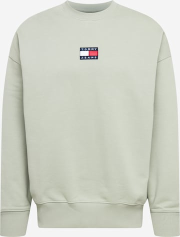 Sweat-shirt Tommy Jeans en vert : devant