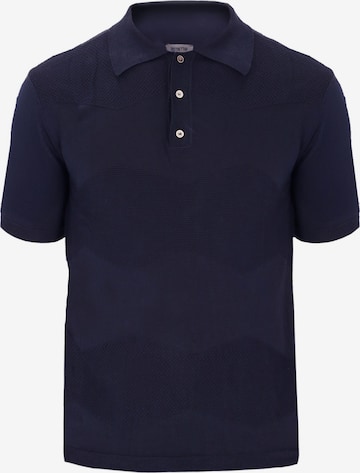 Distretto12 Poloshirt 'Hexagons Zed' in Blau: Vorderseite