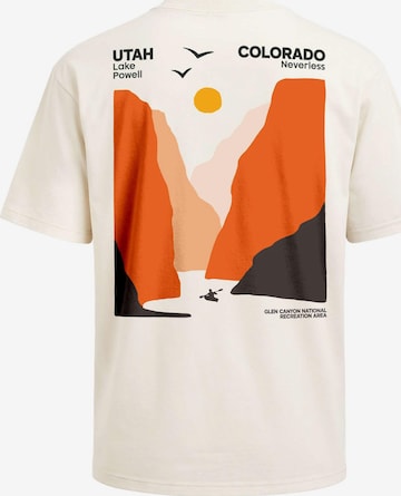 Neverless Shirt 'Colorado River' in Beige: Vorderseite
