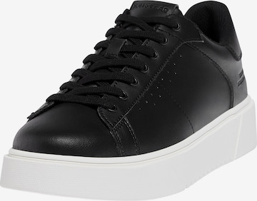 Pull&Bear Platform trainers in Black: front