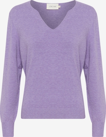 Cream Sweater 'Dela' in Purple: front