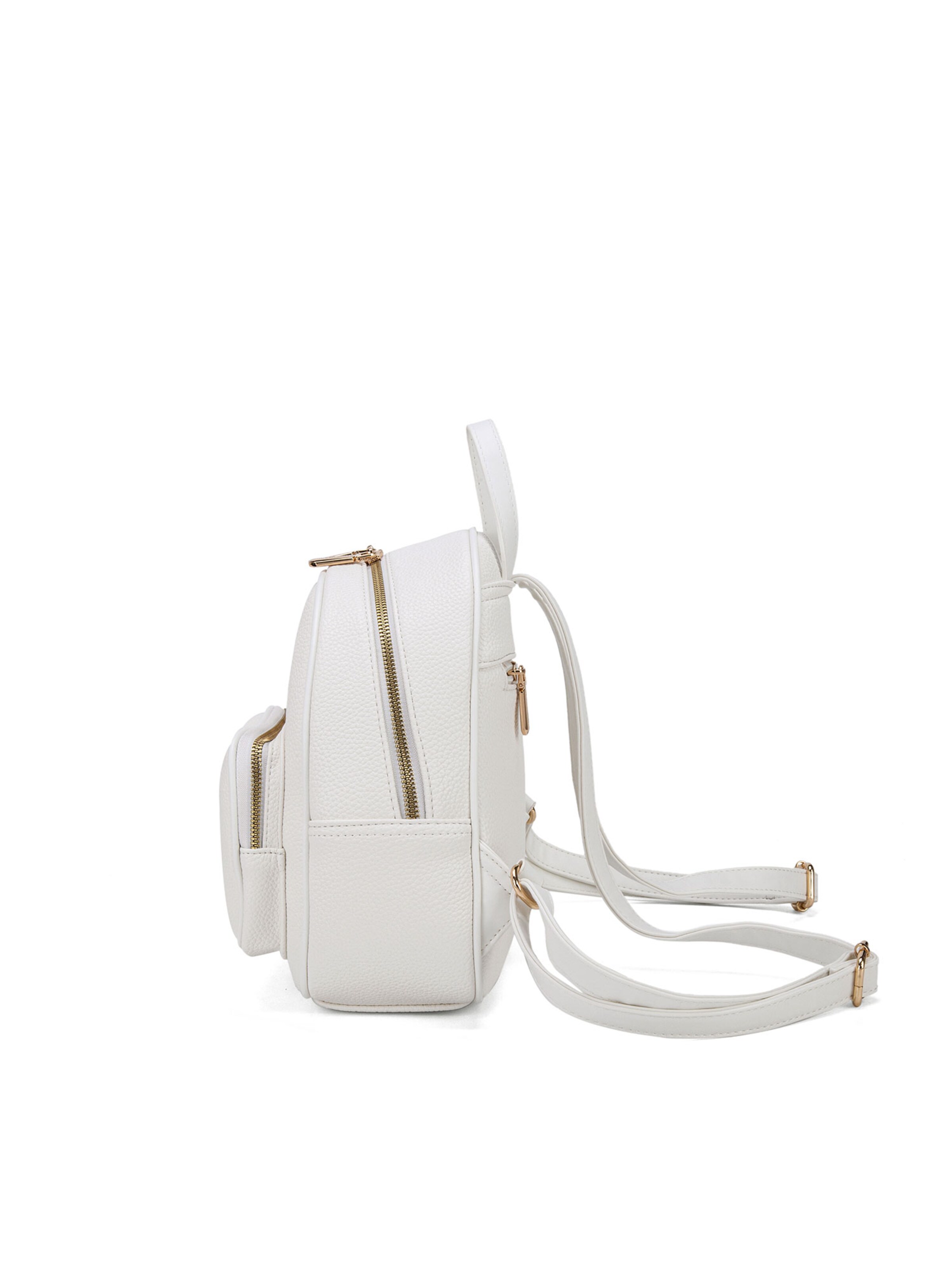 Zaino 'Zaino Donna Vegan Leather con Zip e Tasche Organizzate - Diana & Co' di Diana&Co. in bianco