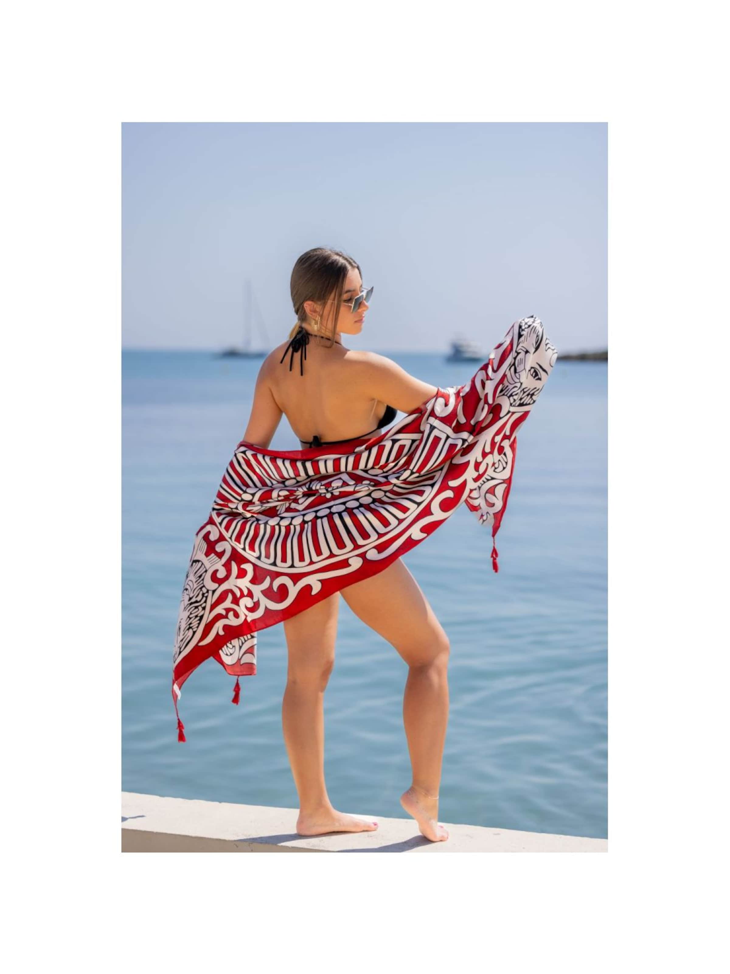 alberto cabale - Vestido de playa 'MINERVA' en rojo