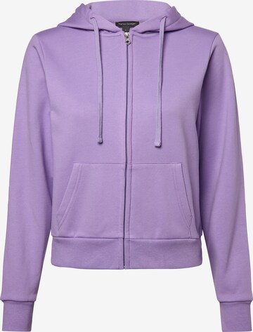 Franco Callegari Zip-Up Hoodie in Purple: front