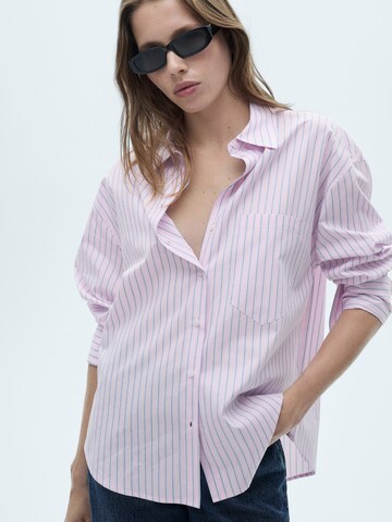 MANGO Bluse 'JOHN' in Pink: Vorderseite