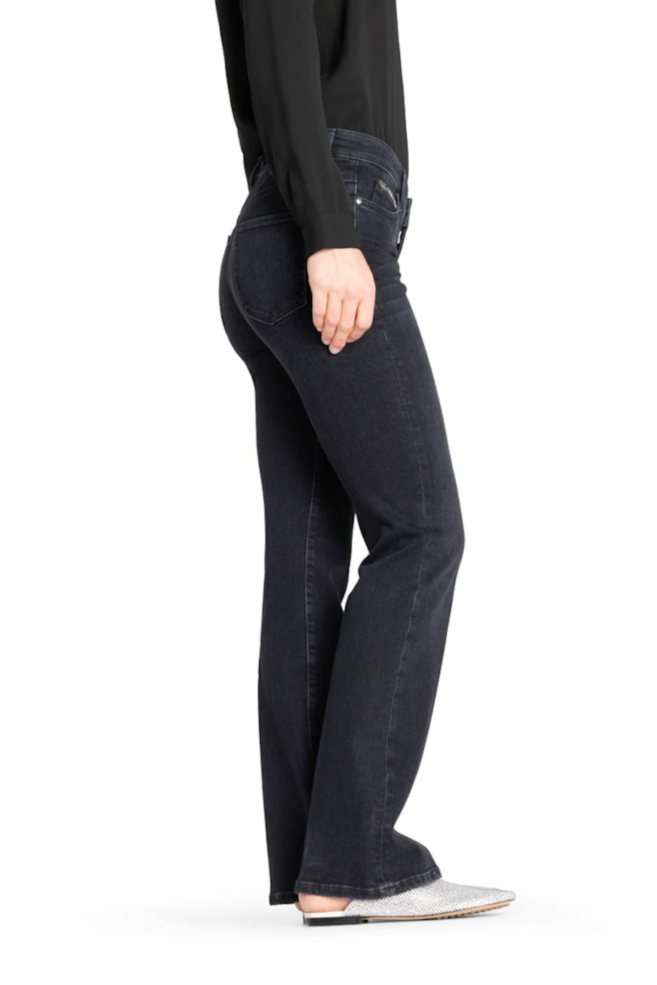 Cambio Flared Jeans in Schwarz