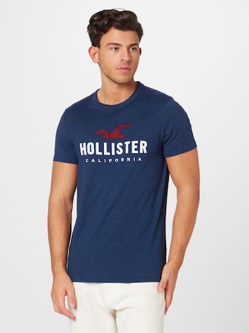 HOLLISTER Majica | modra barva: sprednja stran