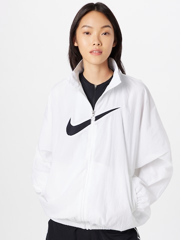 Veste mi-saison 'Essential' Nike Sportswear en blanc : devant