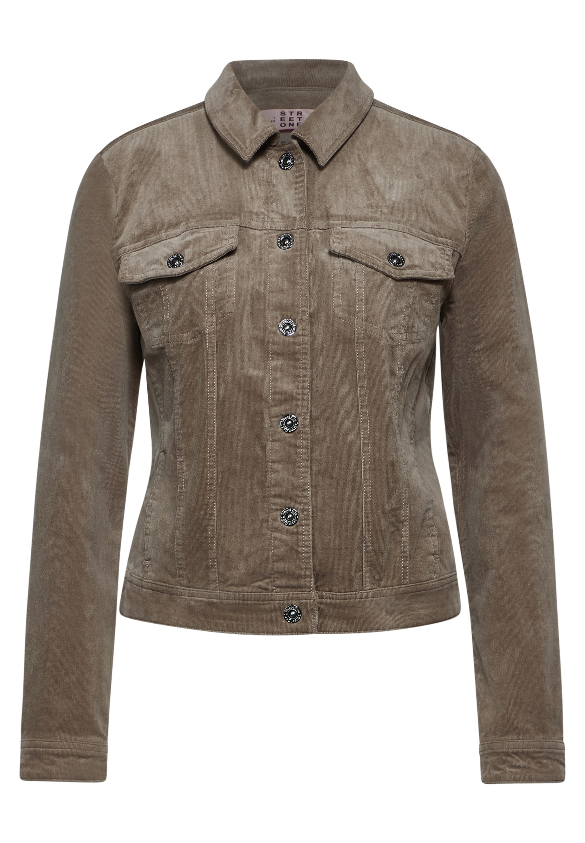 Street One Damen Cordjacke Kurz - Lässige Hemdjacke Mit Aufgesetzten Taschen