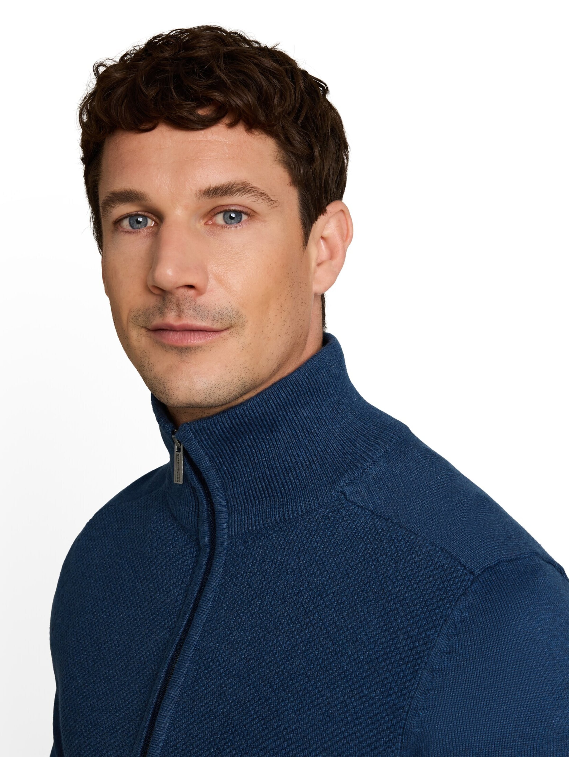 TOM TAILOR - Casaco de malha em azul