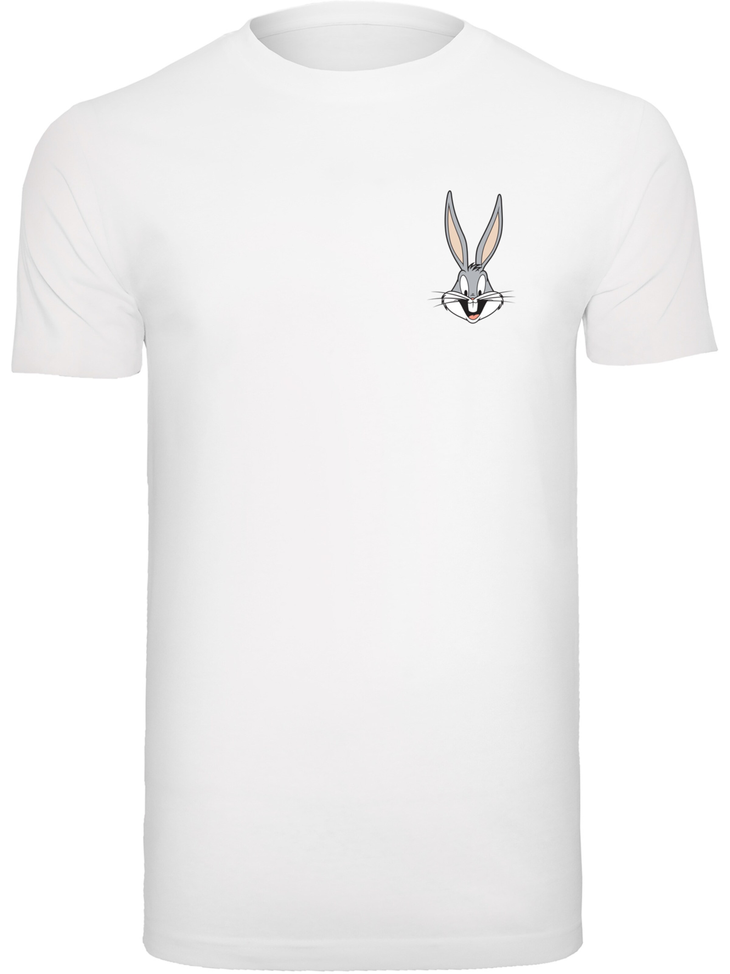 T-Shirt 'Looney Tunes Bugs Bunny' F4NT4STIC en blanc : devant