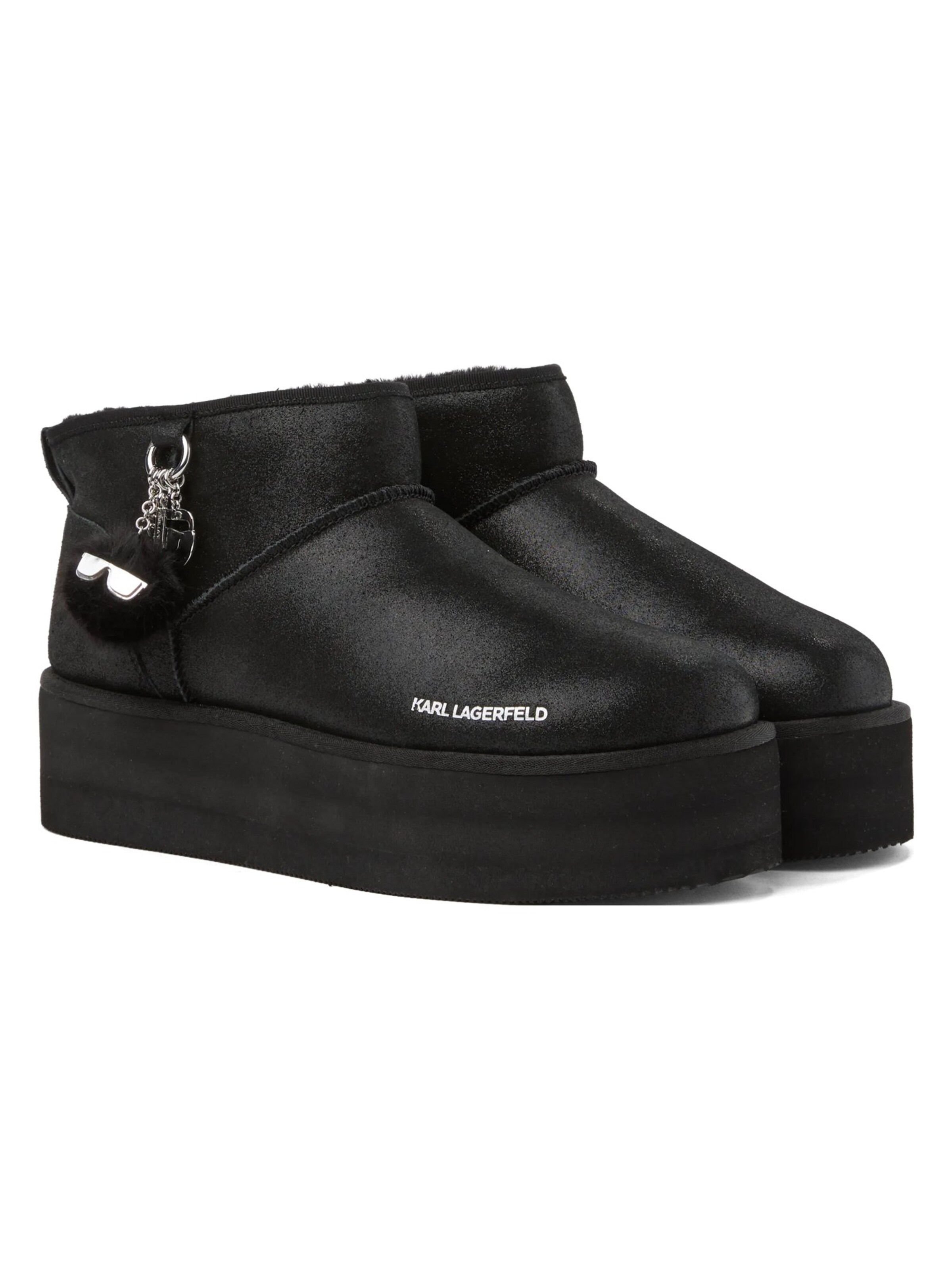 Botine 'Ikon' de la Karl Lagerfeld pe negru