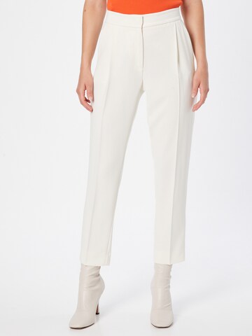 Marella Regular Pleat-Front Pants 'IZABEL' in White: front