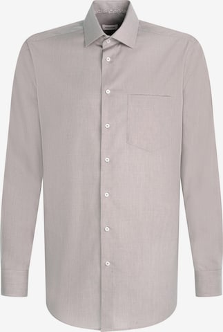 Coupe regular Chemise business 'Smart Essentials' SEIDENSTICKER en gris : devant