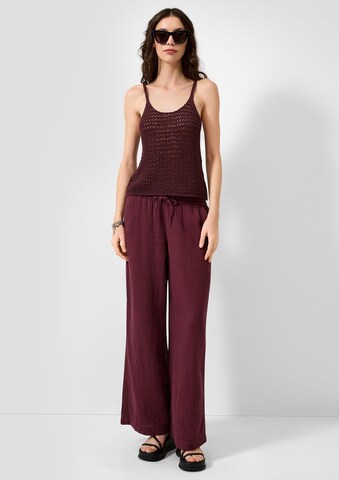 QS Wide leg Trousers in Red